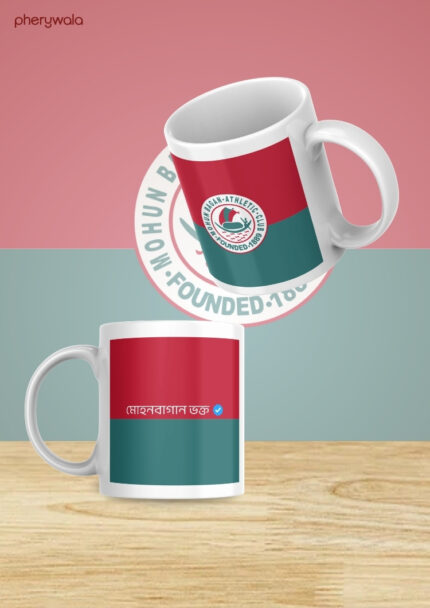 Mohun Bagan Mug | Ceramic Tea Mug | Microwave Safe | Set of 1, 325 ml