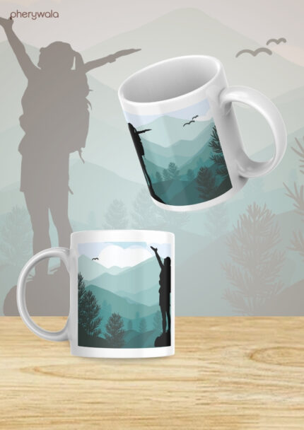Adventure Mug | Ceramic Tea Mug | Microwave Safe | Set of 1, 325 ml